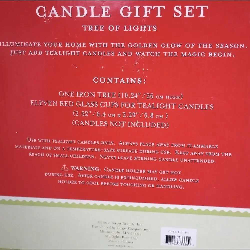 Target Brand Candle Gift Set Tree of Lights
